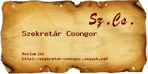 Szekretár Csongor névjegykártya